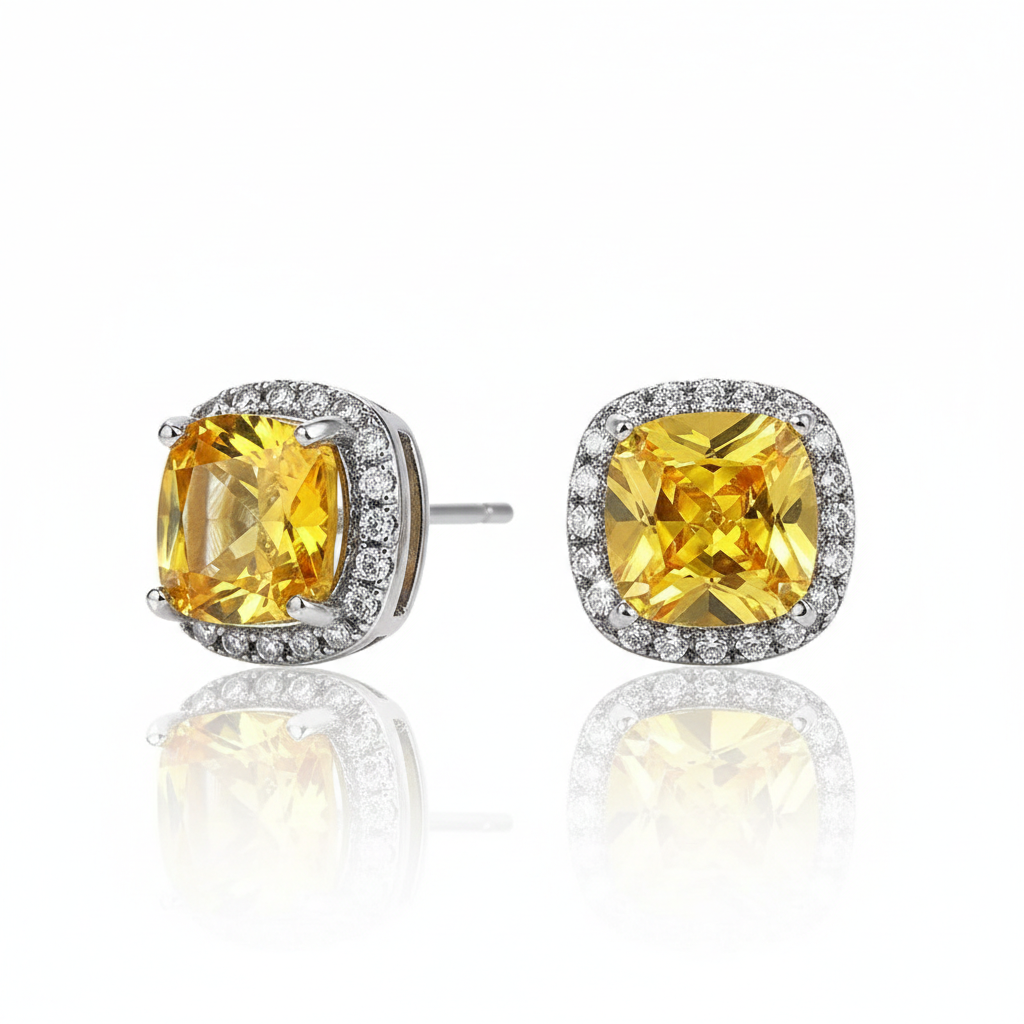 Solis Halo Stud Earrings