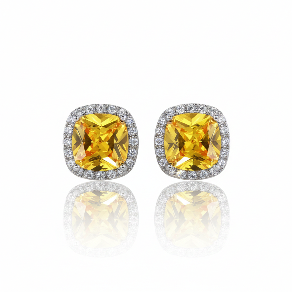 Solis Halo Stud Earrings