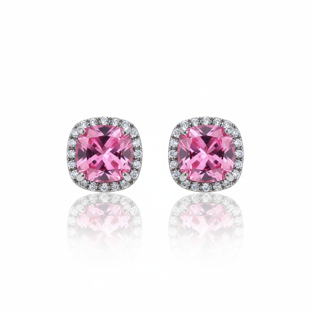 Blush Halo Stud Earrings