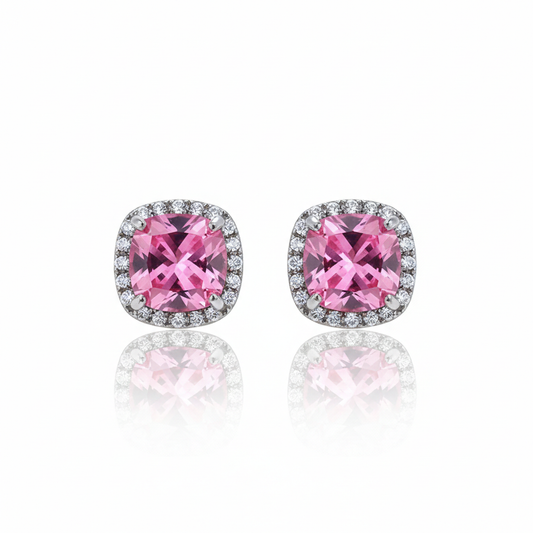 Blush Halo Stud Earrings