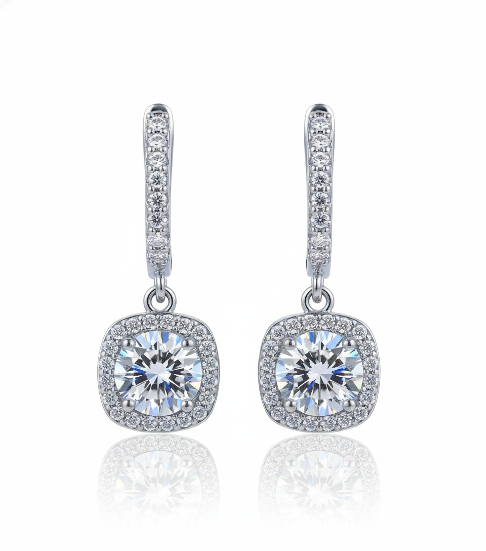 Prism Halo Drop Earrings