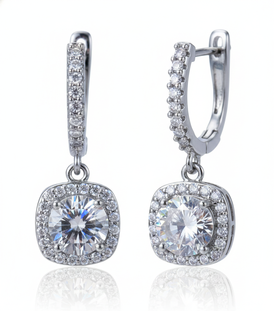 Prism Halo Drop Earrings