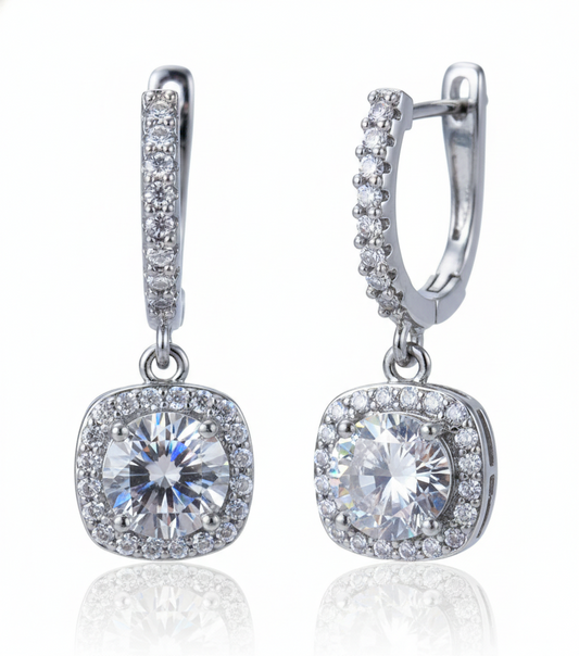 Prism Halo Drop Earrings