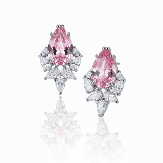 Maharani Radiance Studs - Soft Pink