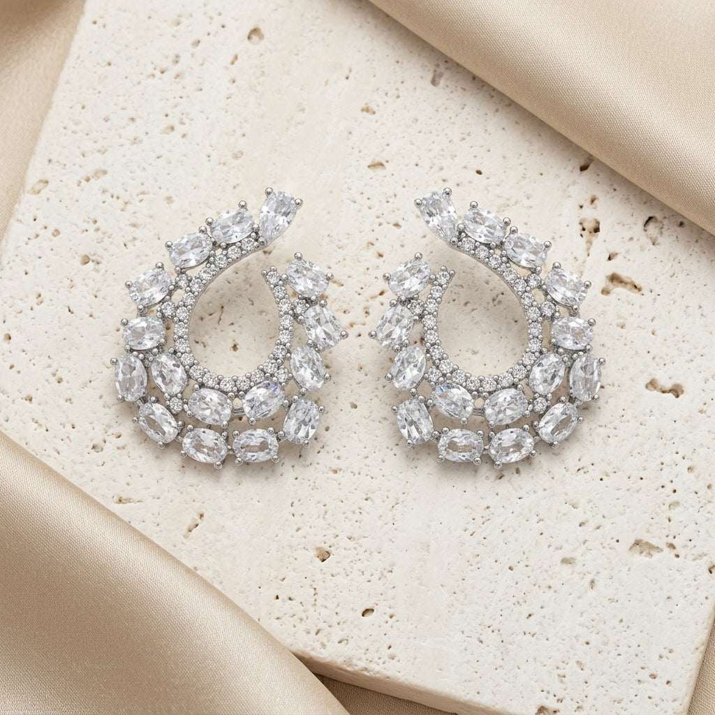Orielle Udaipur Earrings studded with American Diamonds