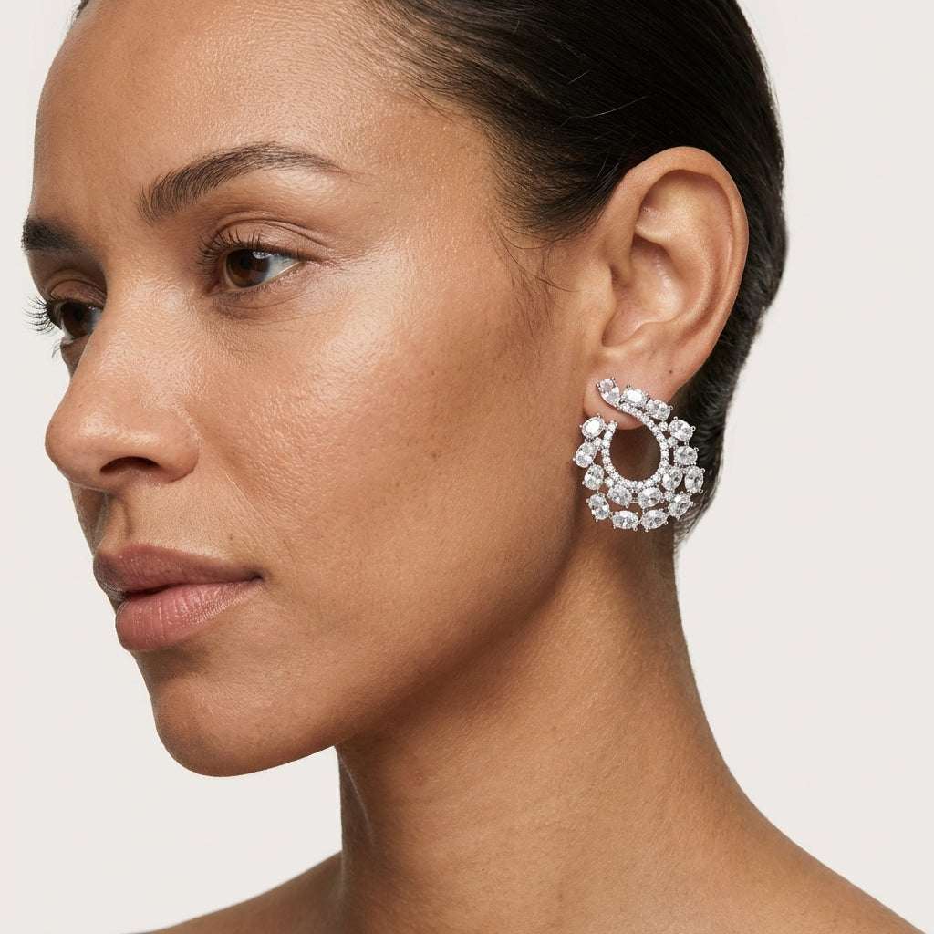 Udaipur Earring CZ diamonds